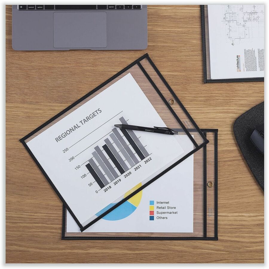 Image of Universal 21135 Ticket Holder, Vinyl, Clear, Heavy Duty, 25 / Pack