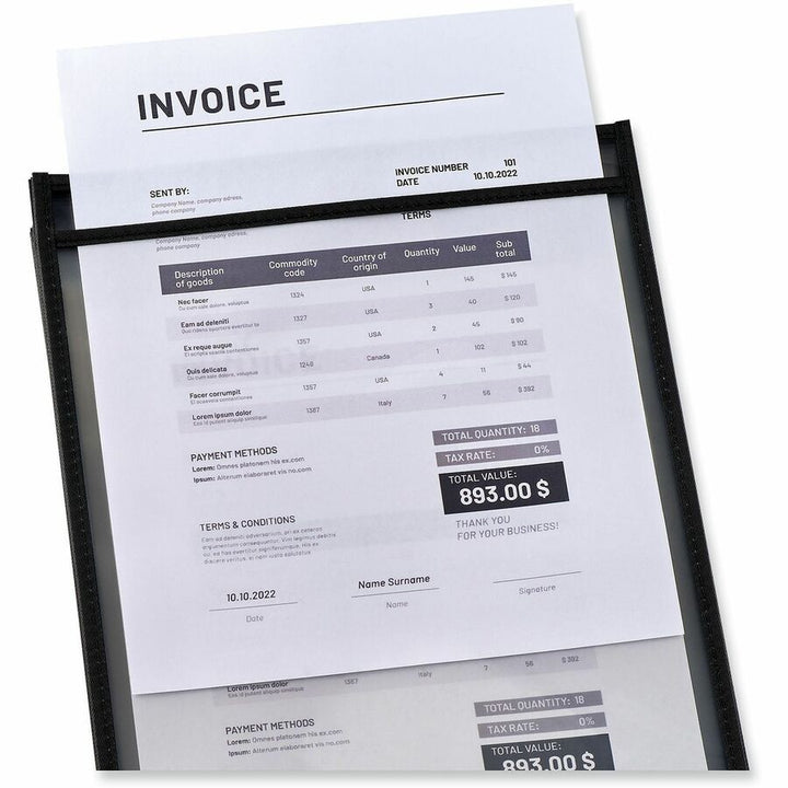 Image of Universal 21135 Ticket Holder, Vinyl, Clear, Heavy Duty, 25 / Pack