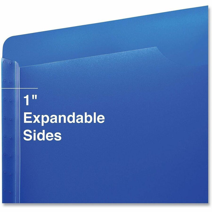 Image of Universal 50750 File Jacket, 8 1/2" x 11", 1" Expansion, Plastic, Polypropylene, Assorted, Unpunched, 10 / Pack