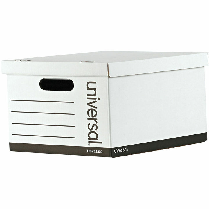 Image of Universal® Basic-Duty Economy Record Storage Boxes, Letter/legal Files, 12" X 15" X 10", White, 10/carton