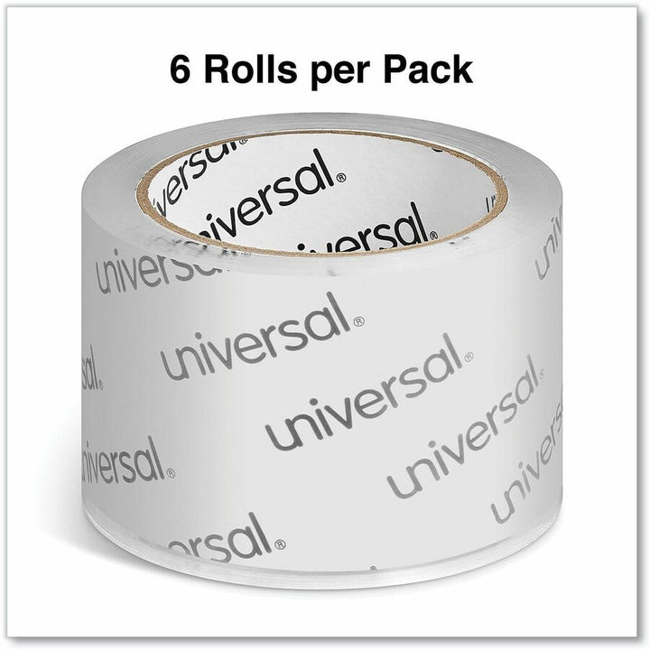 Image of Universal 83000 Packaging Tape, 54.70 yd Length x 2.83" W x 2.6 mil Thickness, 3" Core, Clear, Acrylic, 6 / Pack