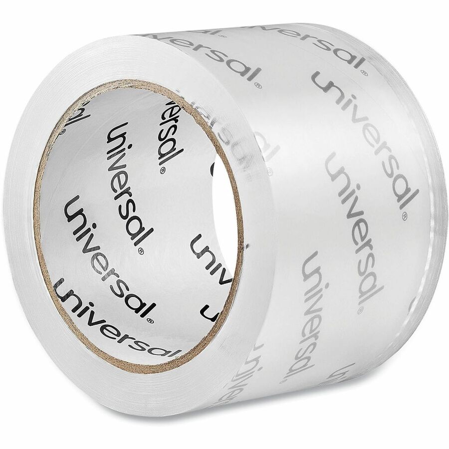 Image of Universal 83000 Packaging Tape, 54.70 yd Length x 2.83" W x 2.6 mil Thickness, 3" Core, Clear, Acrylic, 6 / Pack