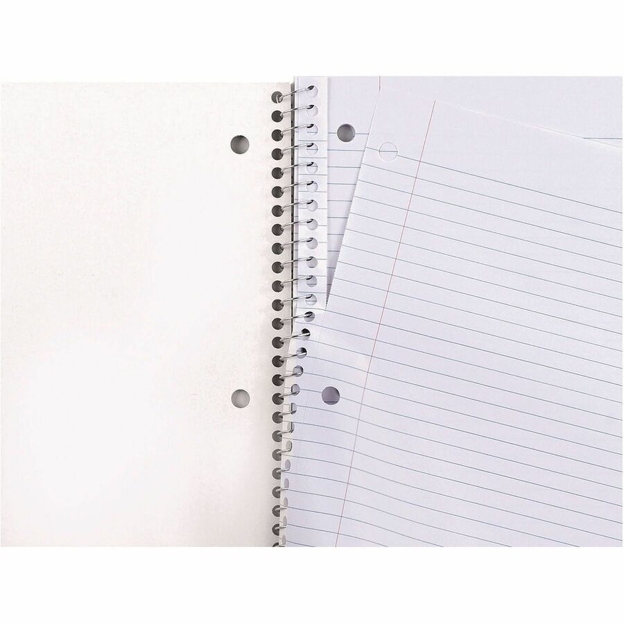 Image of Universal® Wirebound Notebook, 1-Subject, Medium/College Rule, Black Cover, (70) 10.5 x 8 Sheets