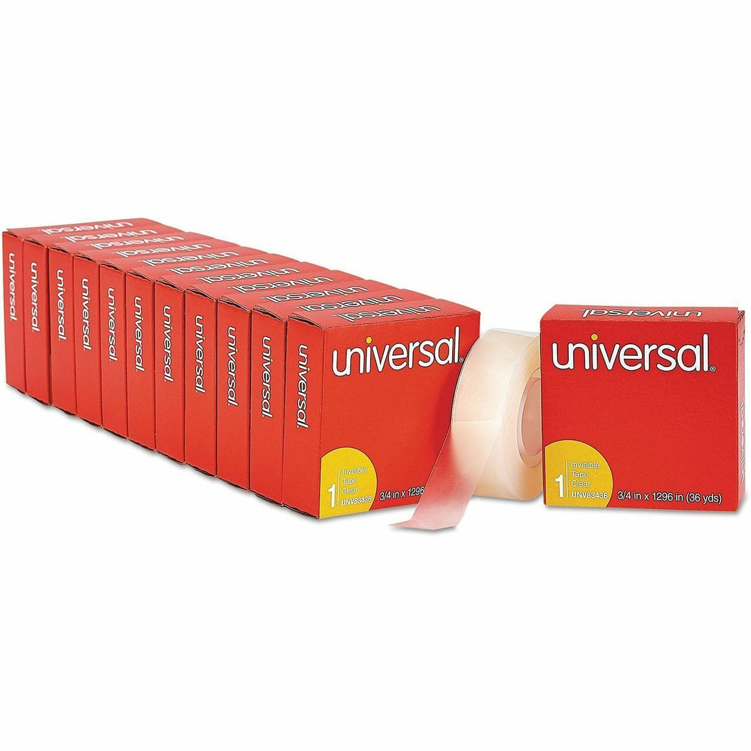 Image of Universal 83436VP Invisible Tape, 1" Core, 0.75" x 36 yds, Clear, 12/Pack