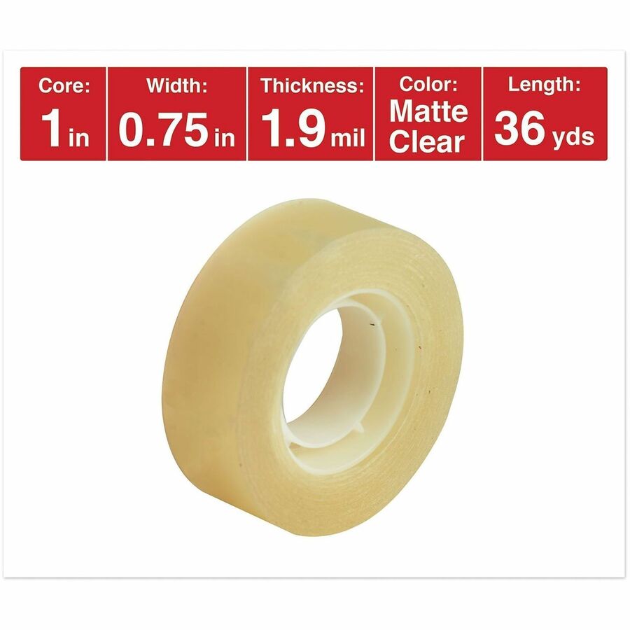Image of Universal 83436VP Invisible Tape, 1" Core, 0.75" x 36 yds, Clear, 12/Pack