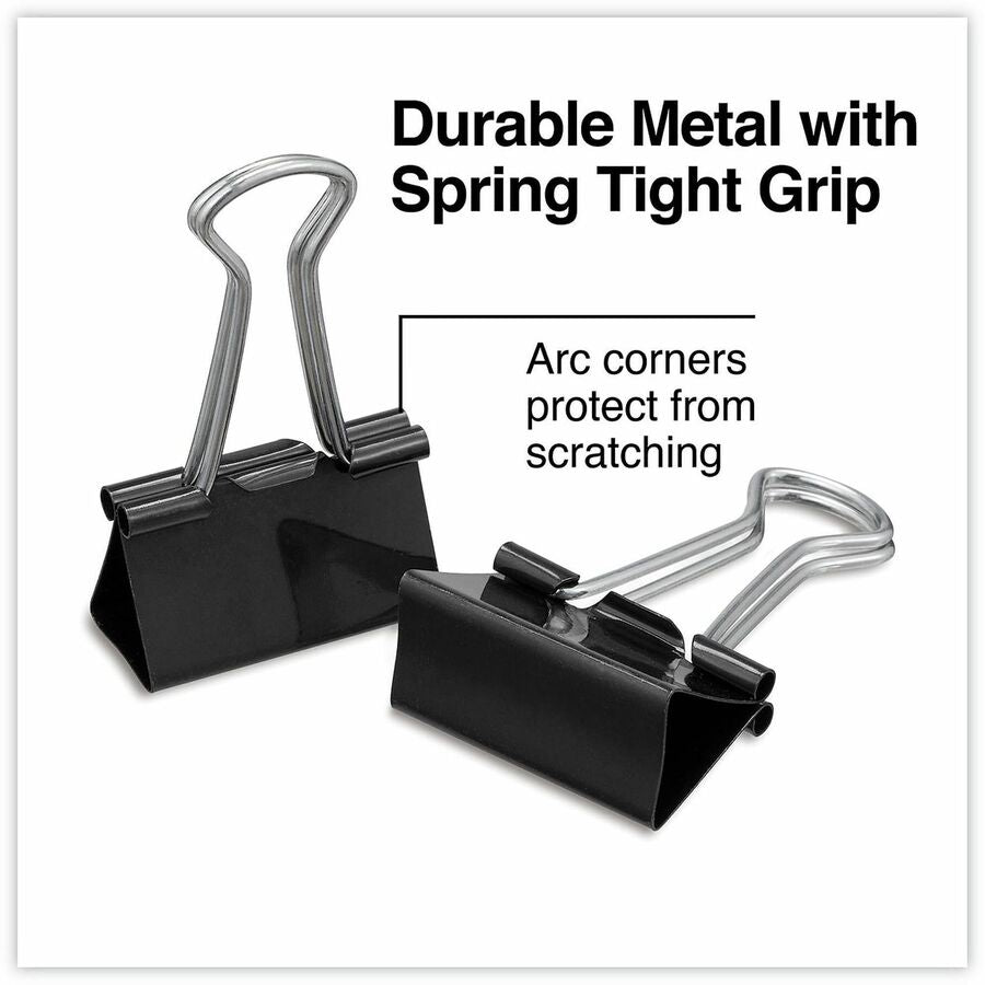 Image of Universal 10210VP Binder Clip Zip-Seal Bag Value Pack, Medium, Black/Silver, 36/Pack
