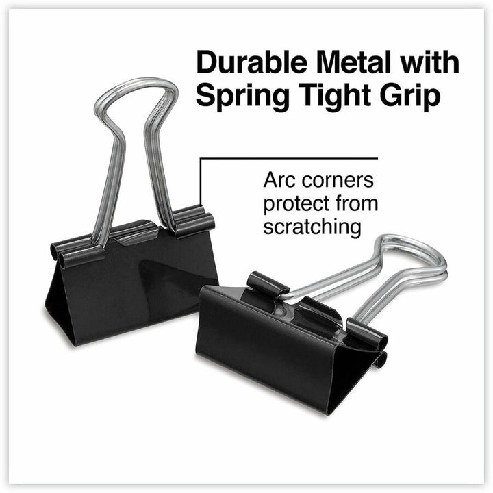 Image of Universal 10210VP Binder Clip Zip-Seal Bag Value Pack, Medium, Black/Silver, 36/Pack