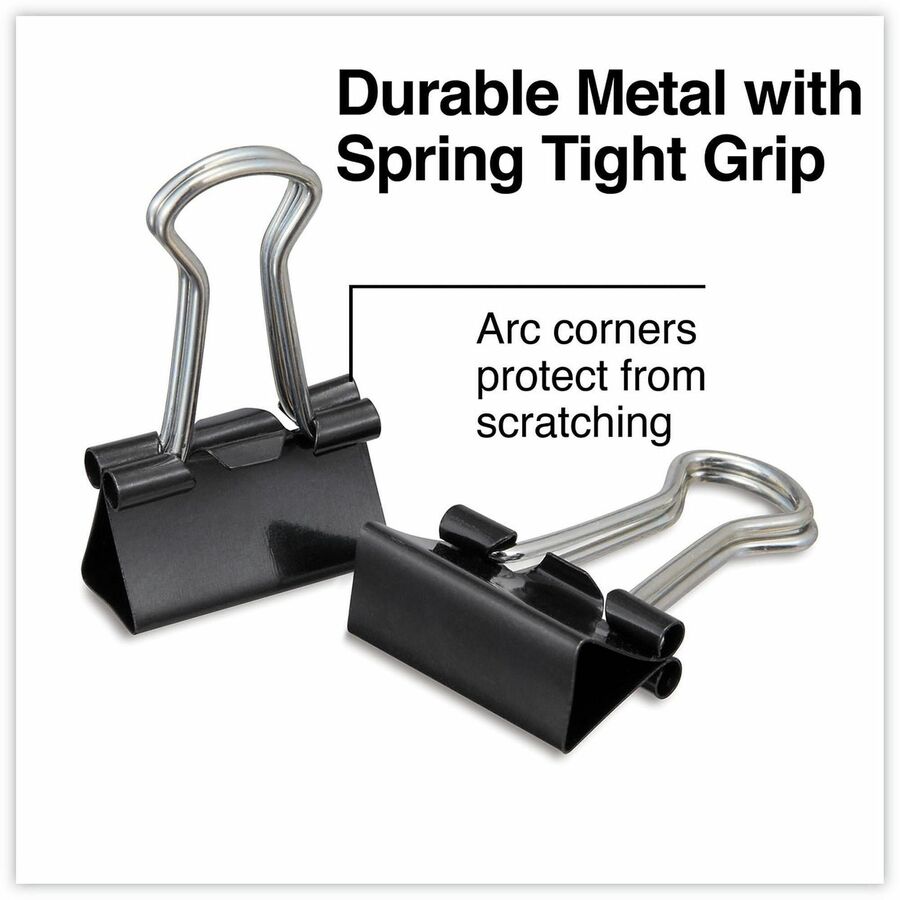 Image of Universal 10199VP3 Binder Clip Value Pack, Mini, Black/Silver, 36/Box