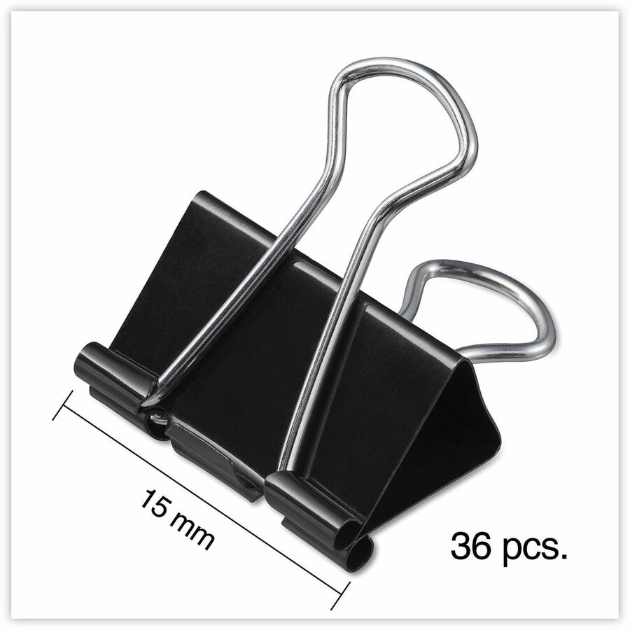 Image of Universal 10199VP3 Binder Clip Value Pack, Mini, Black/Silver, 36/Box
