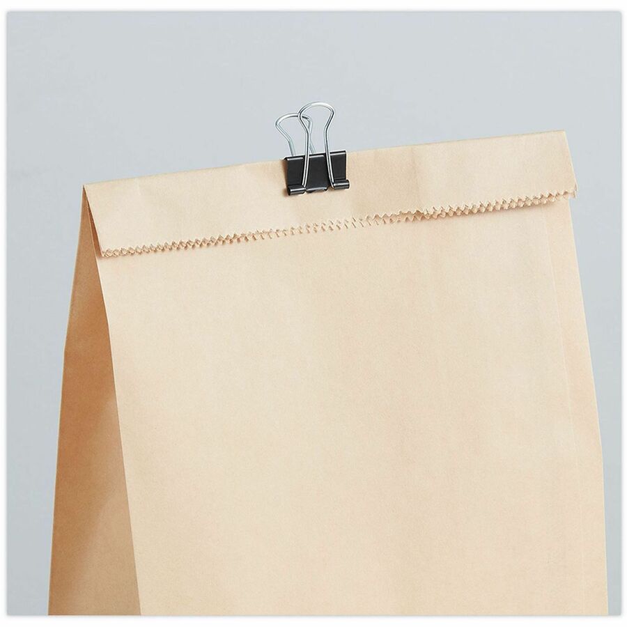Image of Universal 10200VP Binder Clip Zip-Seal Bag Value Pack, Small, Black/Silver, 144/Pack
