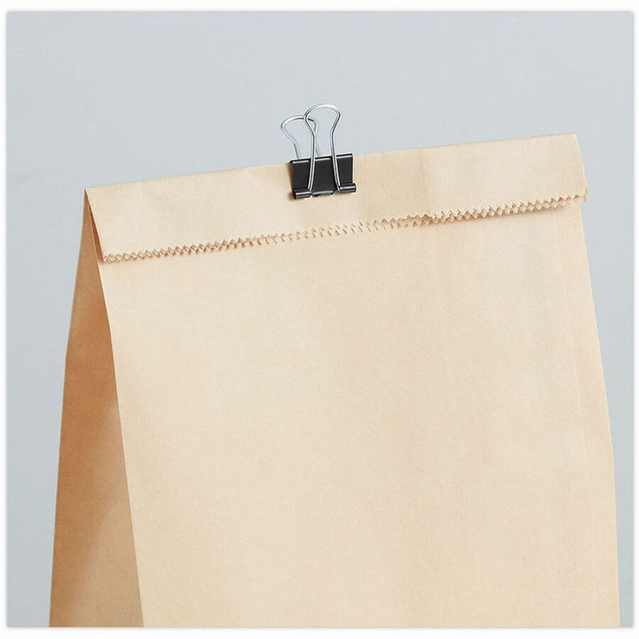 Image of Universal 10200VP Binder Clip Zip-Seal Bag Value Pack, Small, Black/Silver, 144/Pack