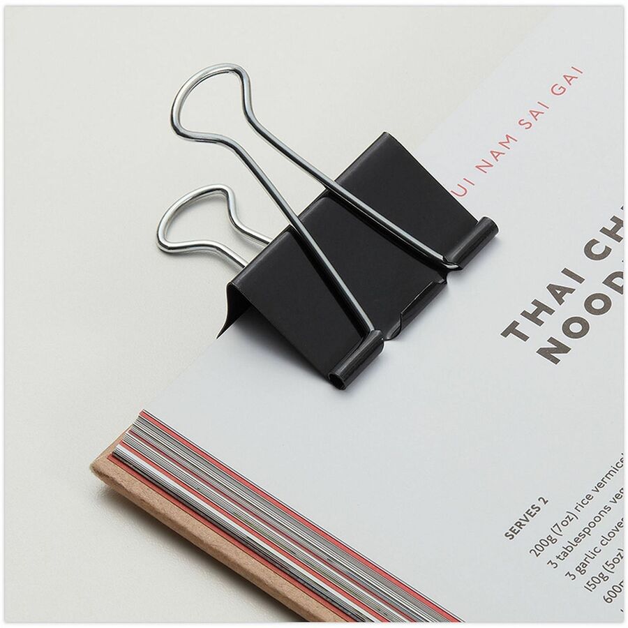 Image of Universal 10200VP Binder Clip Zip-Seal Bag Value Pack, Small, Black/Silver, 144/Pack