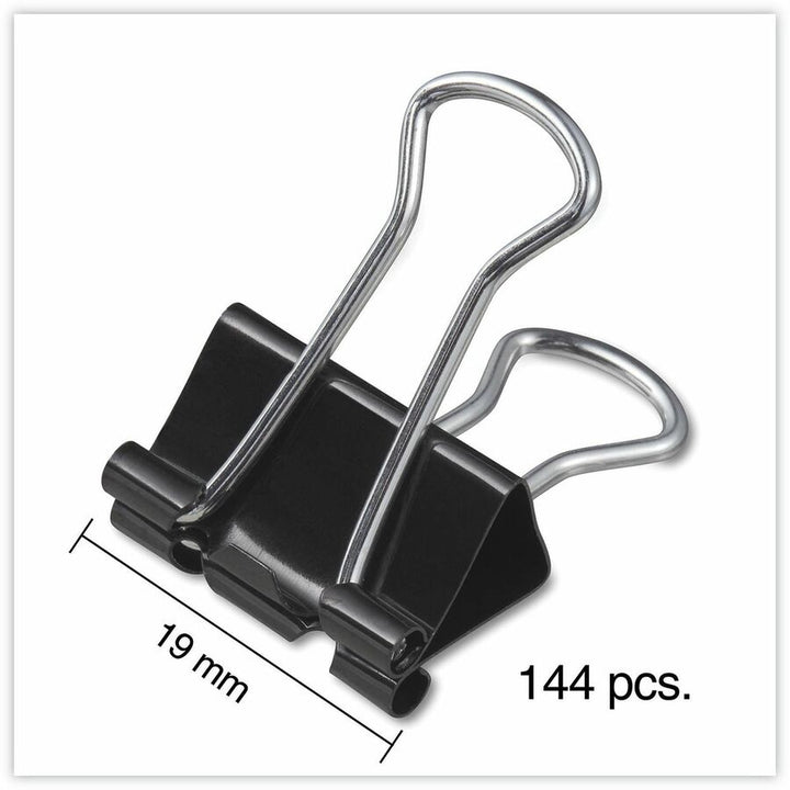 Image of Universal 10200VP Binder Clip Zip-Seal Bag Value Pack, Small, Black/Silver, 144/Pack