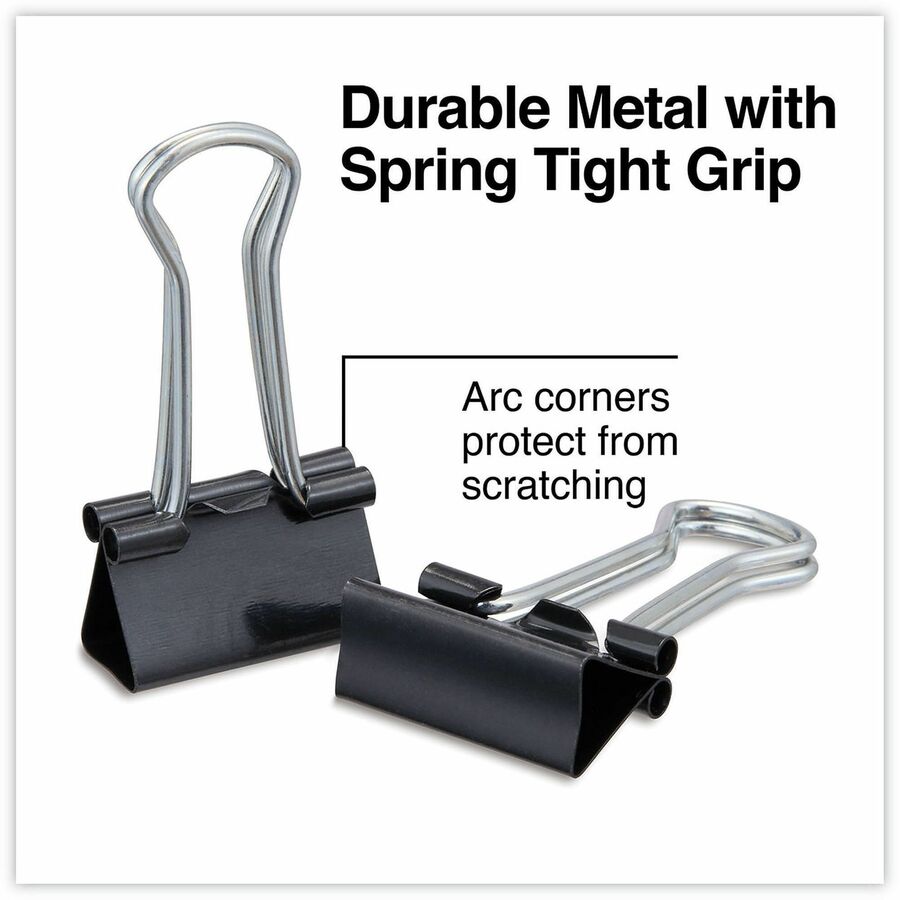 Image of Universal 10200VP Binder Clip Zip-Seal Bag Value Pack, Small, Black/Silver, 144/Pack