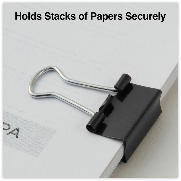 Image of Universal 10199VP Binder Clip Zip-Seal Bag Value Pack, Mini, Black/Silver, 144/Pack