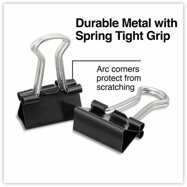 Image of Universal 10199VP Binder Clip Zip-Seal Bag Value Pack, Mini, Black/Silver, 144/Pack