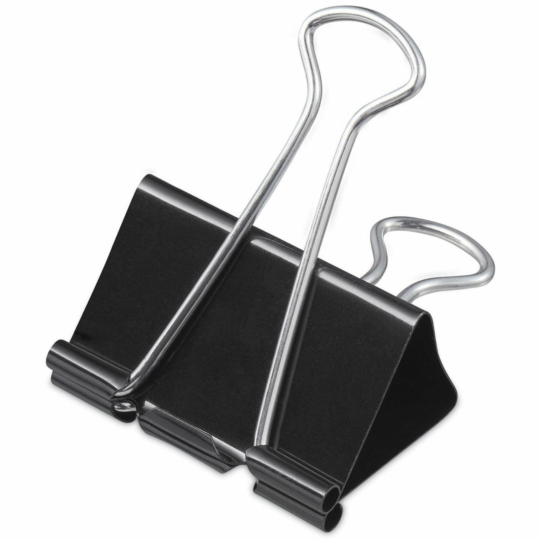 Image of Universal 10220VP Binder Clip Zip-Seal Bag Value Pack, Large, Black/Silver, 36/Pack
