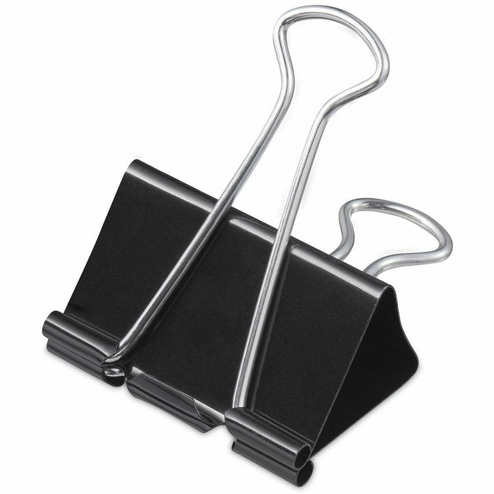 Image of Universal 10220VP Binder Clip Zip-Seal Bag Value Pack, Large, Black/Silver, 36/Pack