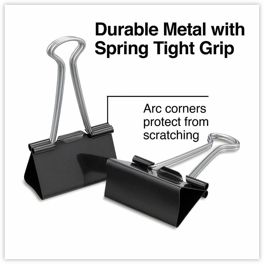 Image of Universal 10220VP Binder Clip Zip-Seal Bag Value Pack, Large, Black/Silver, 36/Pack