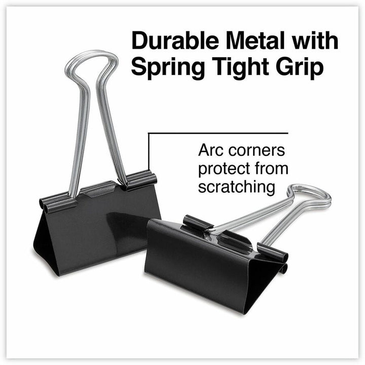 Image of Universal 10220VP Binder Clip Zip-Seal Bag Value Pack, Large, Black/Silver, 36/Pack