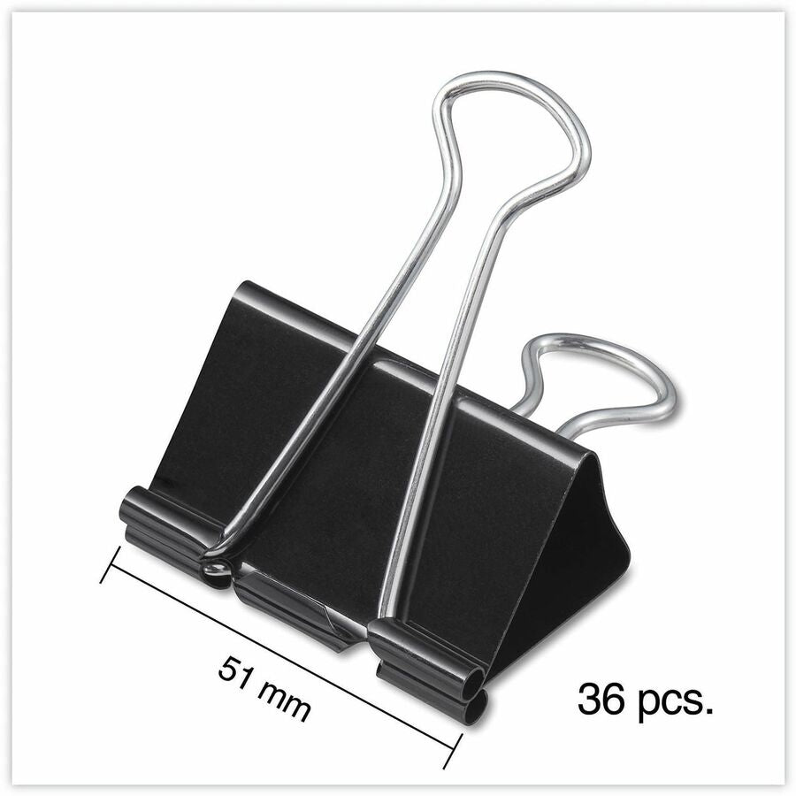 Image of Universal 10220VP Binder Clip Zip-Seal Bag Value Pack, Large, Black/Silver, 36/Pack