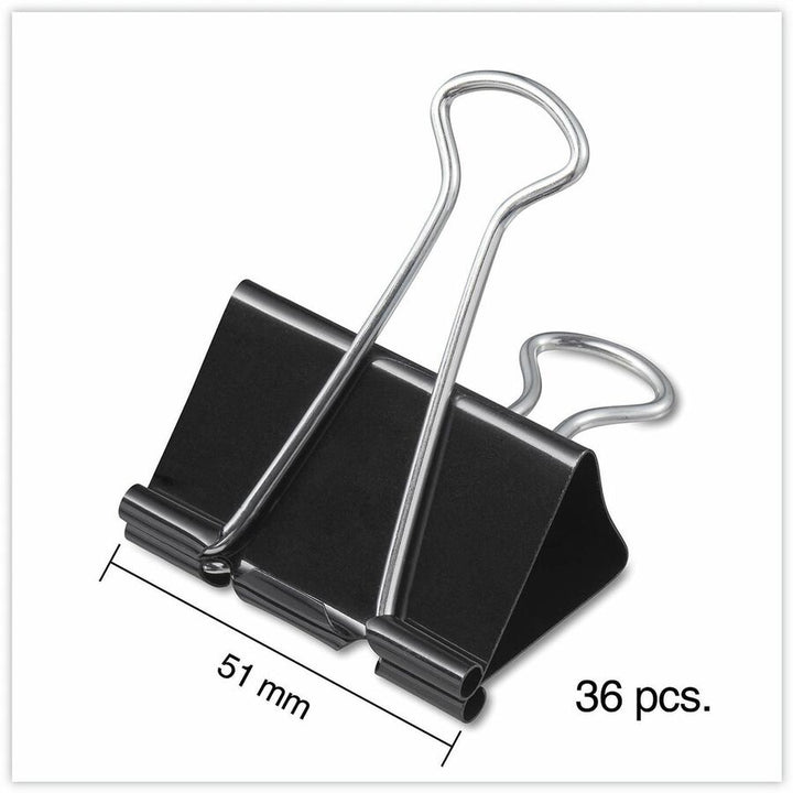 Image of Universal 10220VP Binder Clip Zip-Seal Bag Value Pack, Large, Black/Silver, 36/Pack