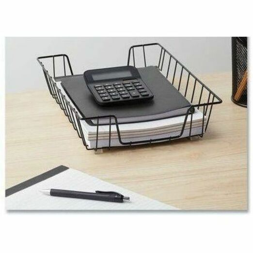 Image of Universal® Wire Metal Letter Tray, 1 Section, Letter Size Files, 10" x 14.13" x 3", Black