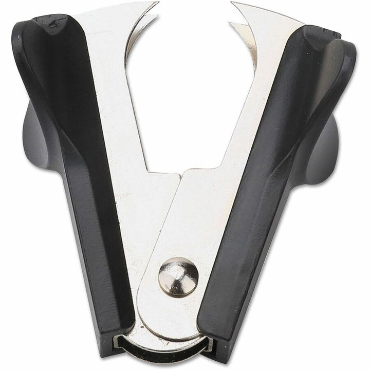 Image of Universal 00700VP Jaw-Style Stapler Remover, Plastic, Steel, Black, Comfortable Grip, 3 / Pack