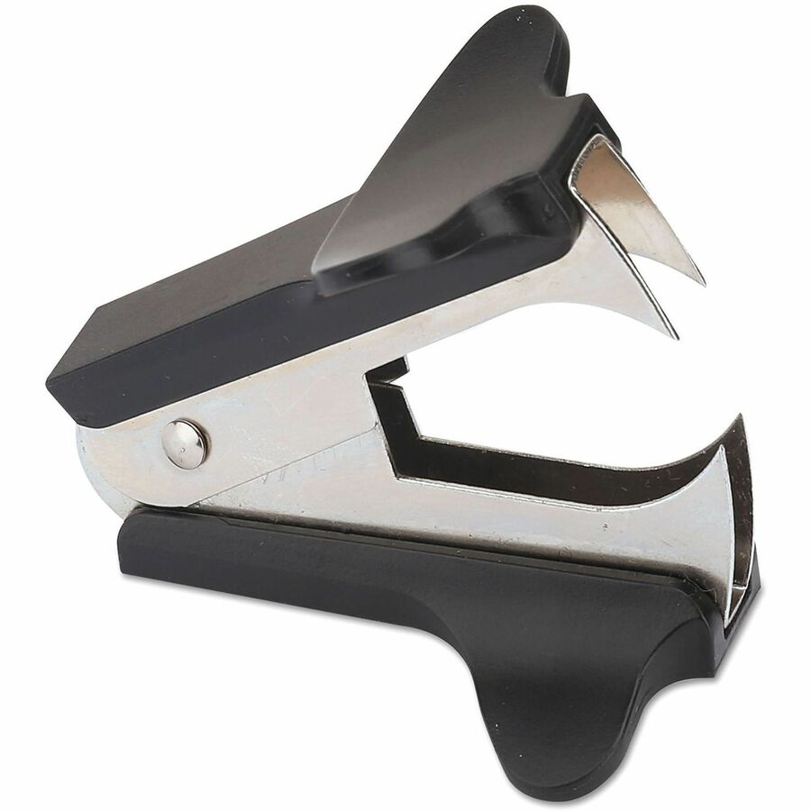 Image of Universal 00700VP Jaw-Style Stapler Remover, Plastic, Steel, Black, Comfortable Grip, 3 / Pack