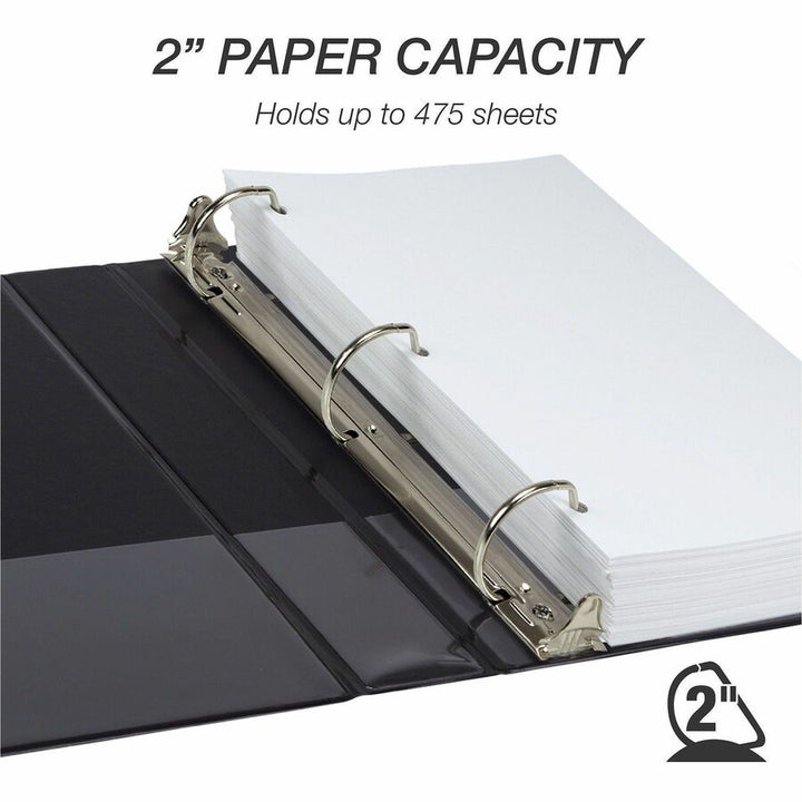 Image of Samsill® Durable D-Ring View Binders, 3 Rings, 2" Capacity, 11.5" x 8.5", Black, 4/Pack