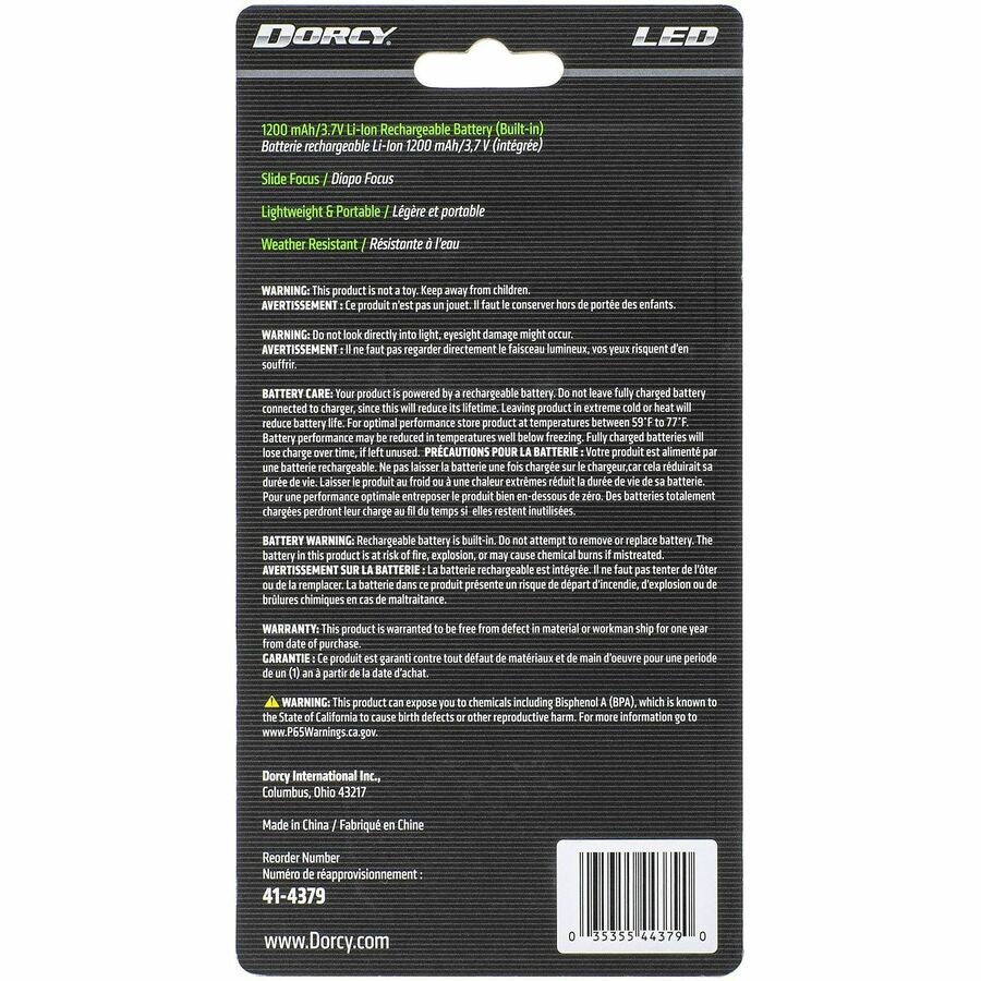 Image of Dorcy 41-4379 300 Lumen Ultra HD USB Flashlight