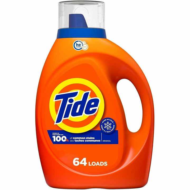 Image of Tide 12110 Liquid Laundry Detergent, For Laundry, Washing Machine, Liquid, 80 fl oz (2.5 quart), Original Scent, Phosphate-free, Orange, 1 Bottle