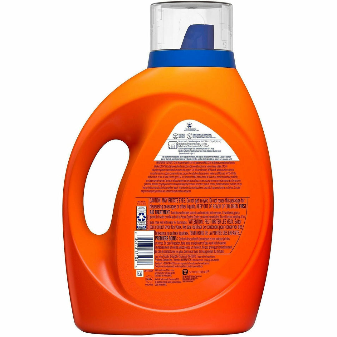 Image of Tide 12110 Liquid Laundry Detergent, For Laundry, Washing Machine, Liquid, 80 fl oz (2.5 quart), Original Scent, Phosphate-free, Orange, 1 Bottle
