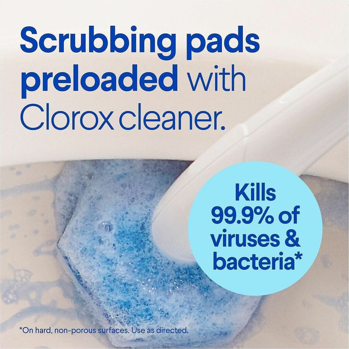 Image of Clorox 31049 ToiletWand Toilet Cleaning and Disinfecting Scrubbing Pads Refills, Blue, White, 20 / Box