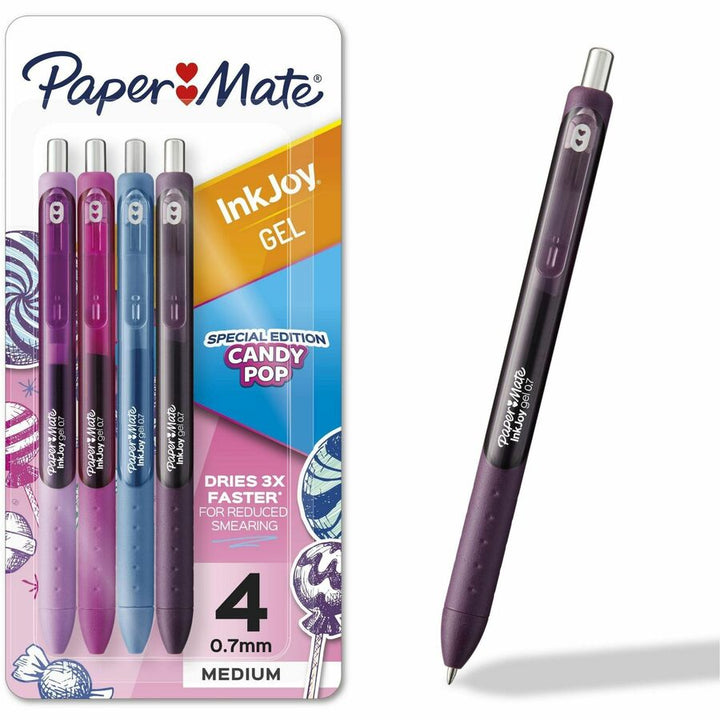 Image of Paper Mate® Pens,Gel,Inkjoy,Retractable,Candy Pop,0.7mm,4/PK,AST