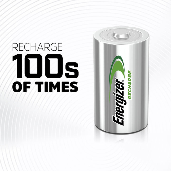 Image of Energizer® Nimh Rechargeable D Batteries, 1.2 V, 2/pack