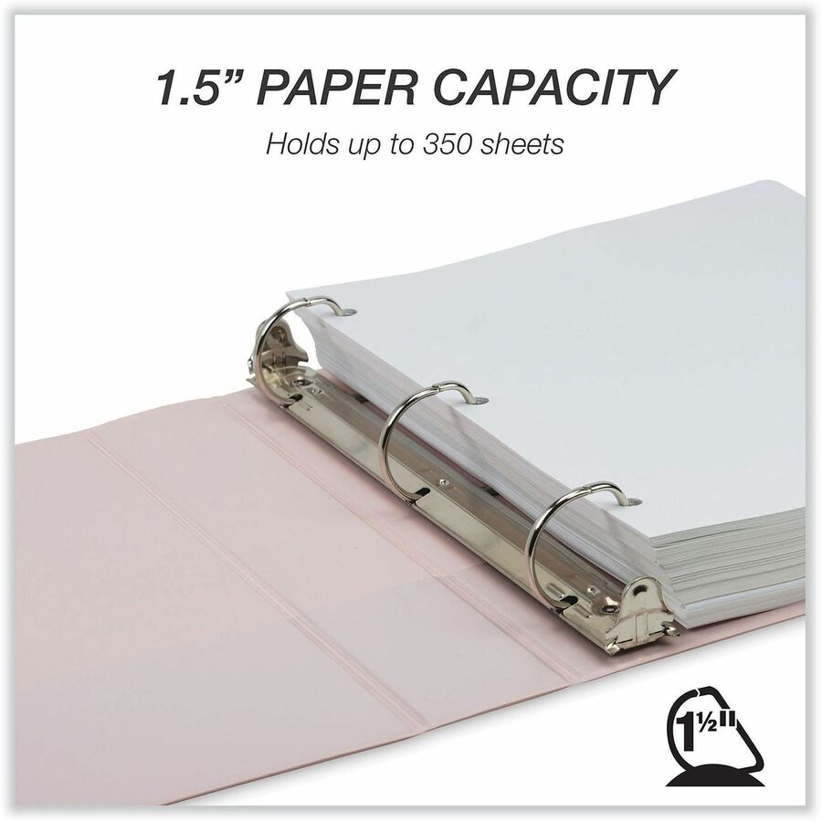 Image of Samsill U69540 Earth's Choice BOHO D-Ring View Binders, 1 1/2" Binder Capacity, Letter, 8 1/2" x 11" Sheet Size, Fastener: D-Ring, Rose, 2 / Pack