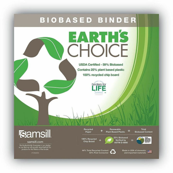 Image of Samsill U69540 Earth's Choice BOHO D-Ring View Binders, 1 1/2" Binder Capacity, Letter, 8 1/2" x 11" Sheet Size, Fastener: D-Ring, Rose, 2 / Pack
