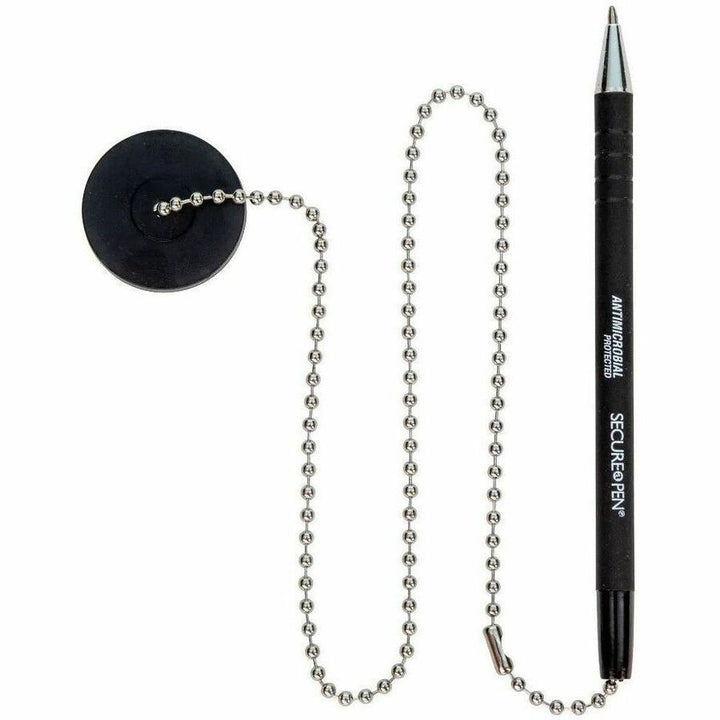 Image of CONTROLTEK® Antimicrobial Ballpoint Counter Pen, Medium 1 mm, Black Ink, Black Barrel