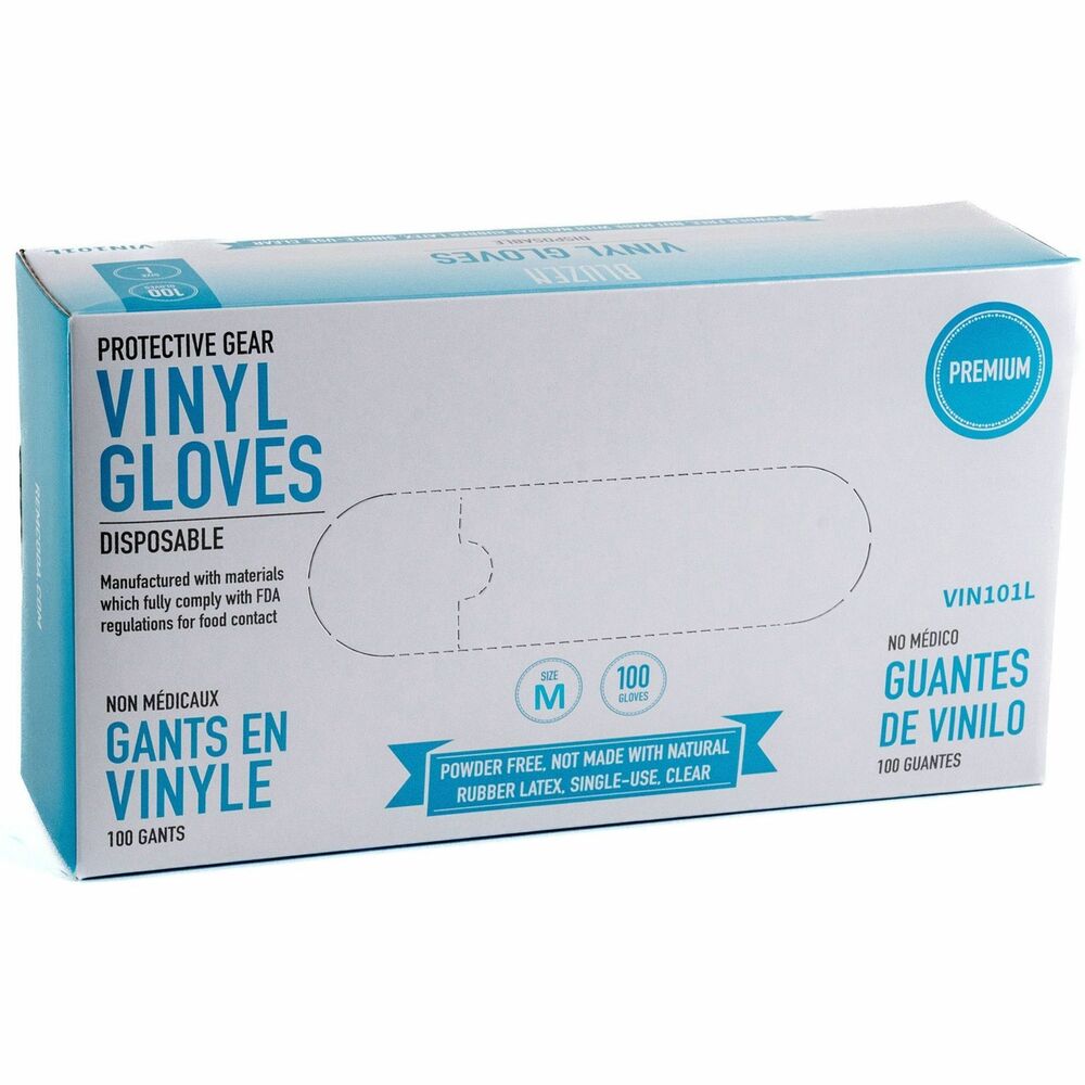 Image of Remcoda, LLC Gloves,Disposable,Vinyl,Medium,100/BX,CL