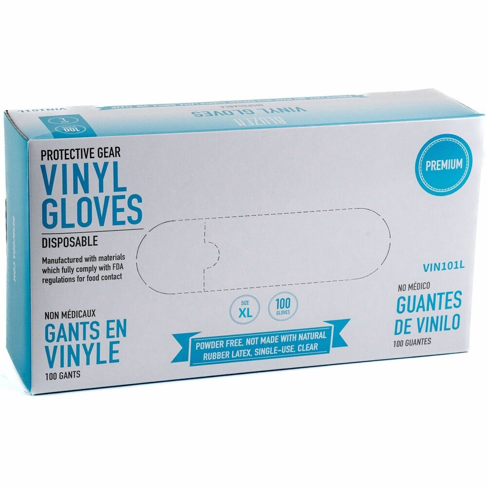Image of Remcoda, LLC Gloves,Disposable,Vinyl,XLarge,100/BX,CL