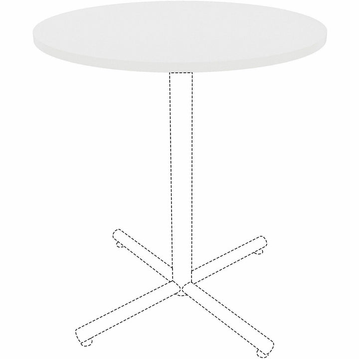 Image of Lorell Tabletop,f/LLR61641 Base,Laminate,36"Dia x 1"Thick,White