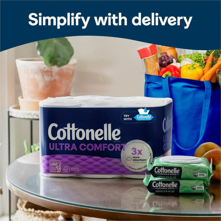 Image of Kimberly-Clark Professional 55494 Ultra Comfort Toilet Paper, 2 Ply, White, Paper, Fiber, 12 / Pack