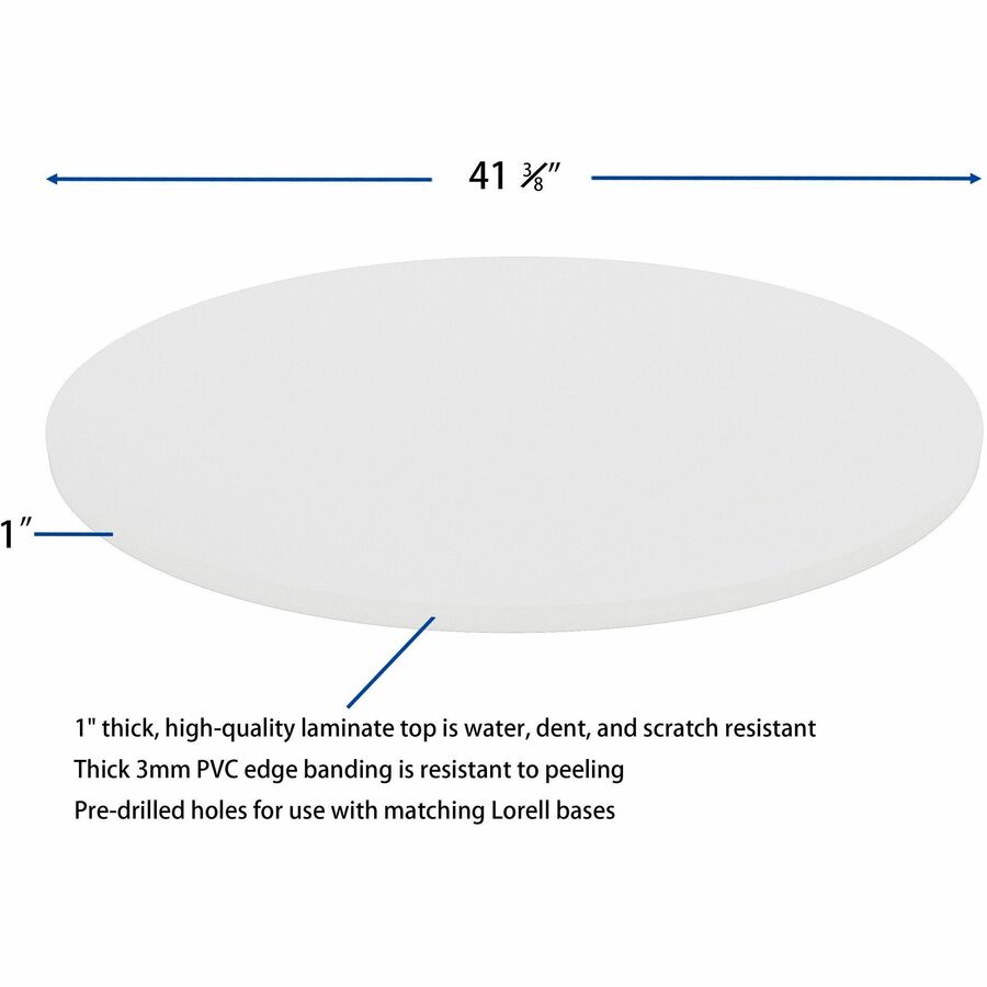 Image of Lorell Tabletop,f/LLR87241 Base,Lam,42"Dia x 1"Thick,White