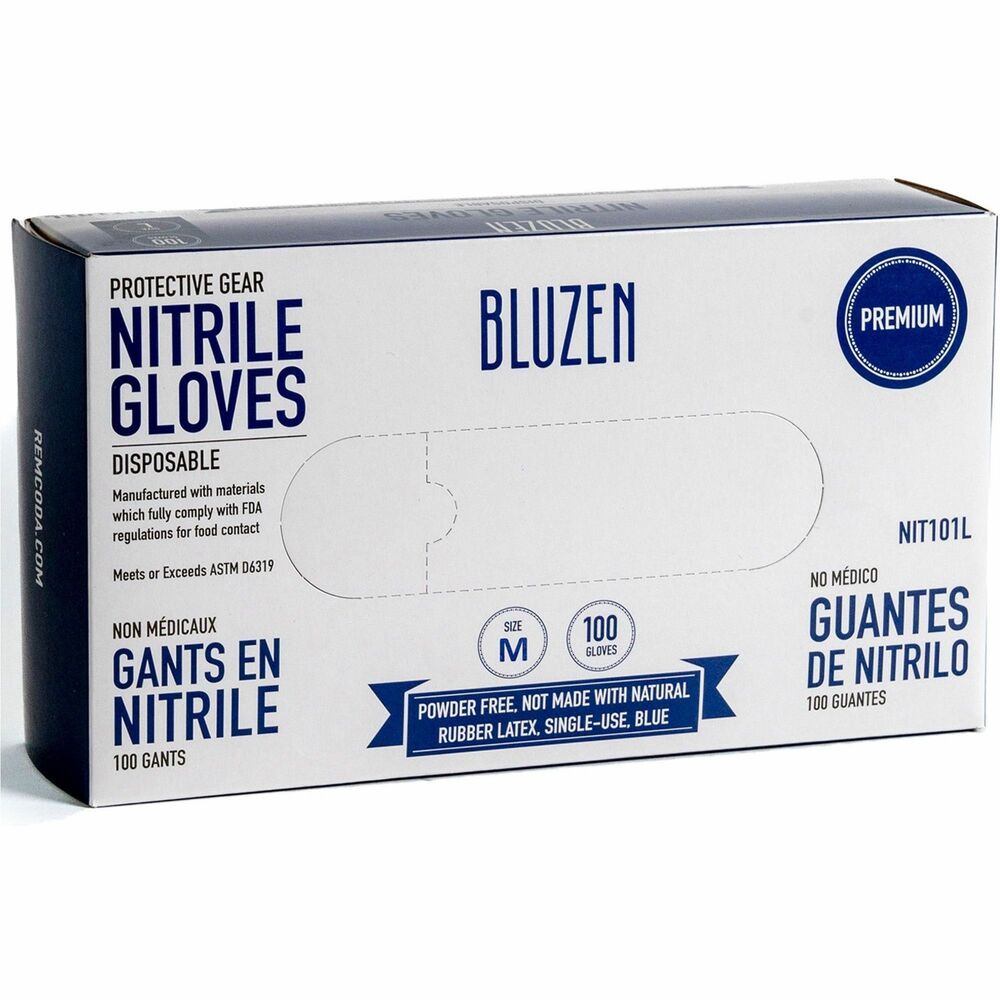 Image of Remcoda, LLC Gloves,Disposable,Extra-Strength,Nitrile,Medium,100/BX,BE