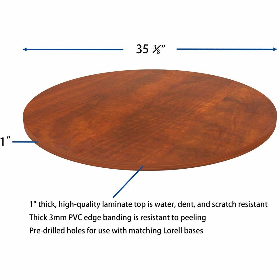 Image of Lorell Tabletop,f/LLR61641 Base,Laminate,36"Dia x 1"Thick,Cherry