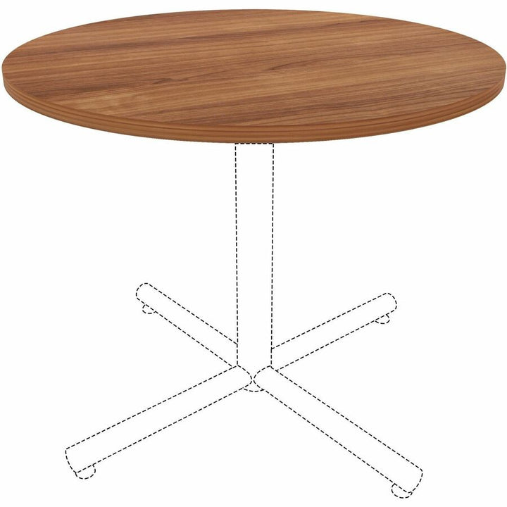 Image of Lorell Tabletop,f/LLR61641 Base,Laminate,36"Dia x 1"Thick,Walnut