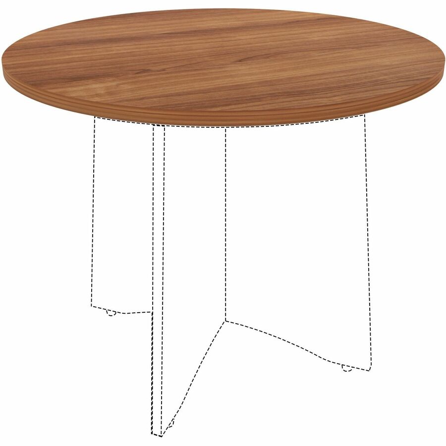 Image of Lorell Tabletop,f/LLR61641 Base,Laminate,36"Dia x 1"Thick,Walnut
