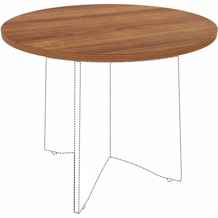 Image of Lorell Tabletop,f/LLR61641 Base,Laminate,36"Dia x 1"Thick,Walnut