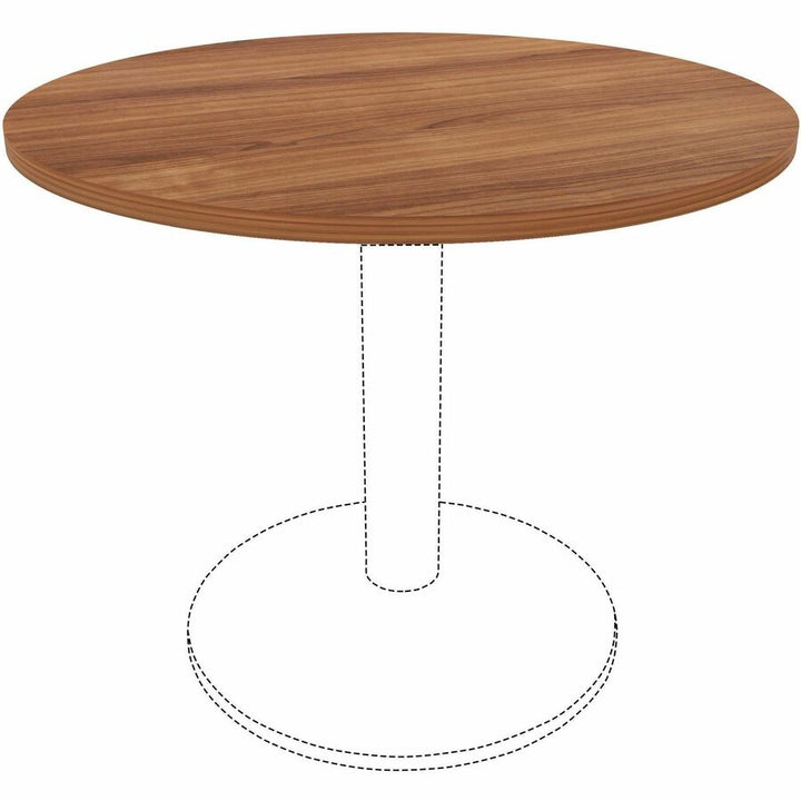 Image of Lorell Tabletop,f/LLR61641 Base,Laminate,36"Dia x 1"Thick,Walnut